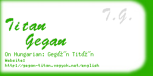 titan gegan business card